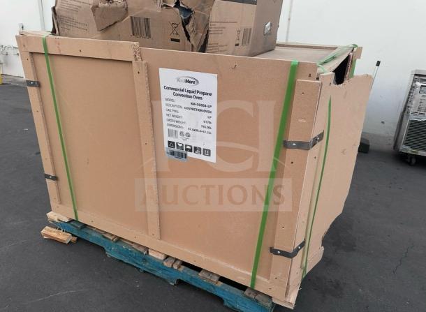 Brand new KoolMore KM-CCO54-LP double deck commercial convection oven in crate, liquid propane, pristine condition, never used.