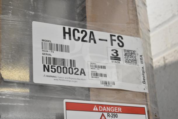 2023 Hoshizaki HC2A-FS heated cabinet, new with scratch and dent, 6-pan capacity, 115V, labeled model HC2A-FS, serial N50002A.