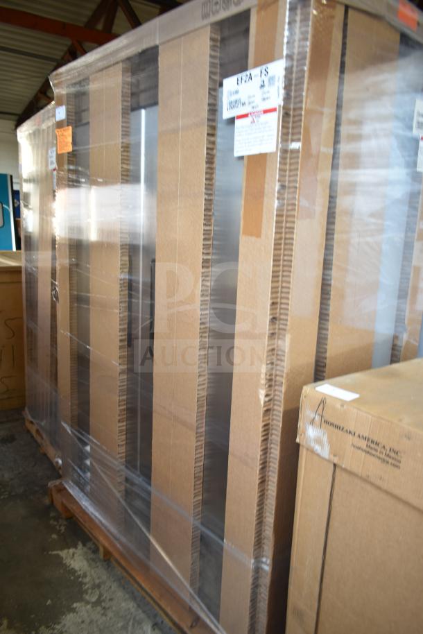 2021 Hoshizaki EF2A-FS Reach-In Freezer, 54 3/8", two solid doors, new scratch and dent, 115V, model label visible.