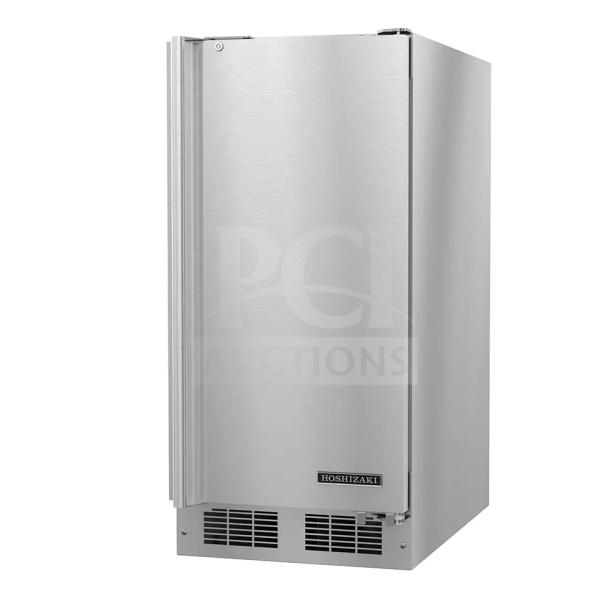 Hoshizaki HR15A undercounter refrigerator, 2021 model, 14.8" width, stainless steel, new condition, one door.