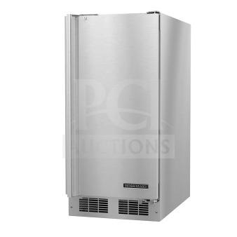 Hoshizaki HR15A undercounter refrigerator, 2021 model, 14.8" width, stainless steel, new condition, one door.