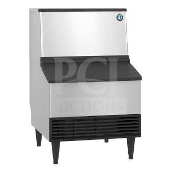 Brand new 2024 Hoshizaki KM-231BAJ ice machine with bin, 213 lb capacity, 80 lb storage, 115V, 1 phase. Scratch and dent.