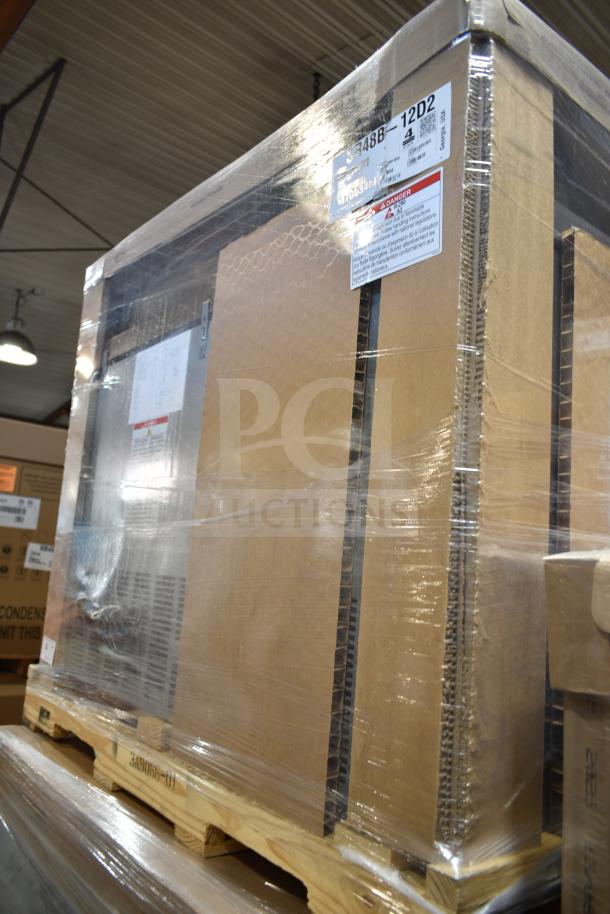 2022 Hoshizaki SR48B-12D2 prep table, brand new with scratch/dent, packaged on a pallet. 48" size, 115V, 1 Phase.