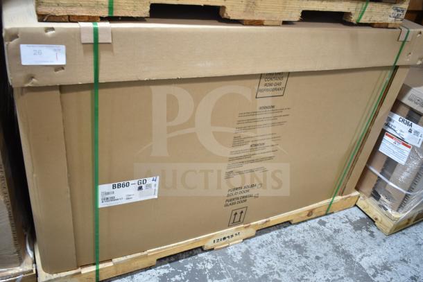 Brand new Hoshizaki BB60-GD 60" 2-door back bar cooler, 115V, in packaging. Scratch and dent condition noted.