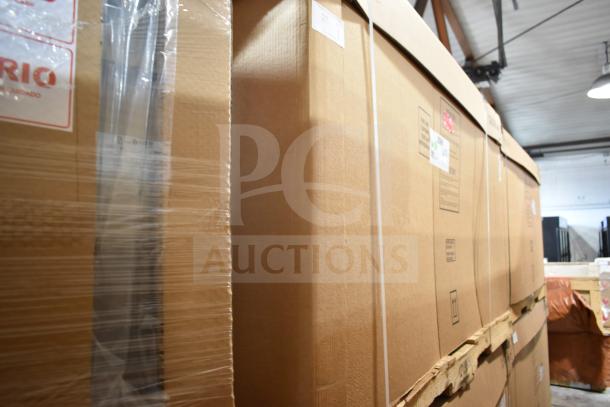 New Hoshizaki DD69 kegerator in shipping box, scratch and dent condition. Holds three 1/2 kegs, 115V, single/double tap.