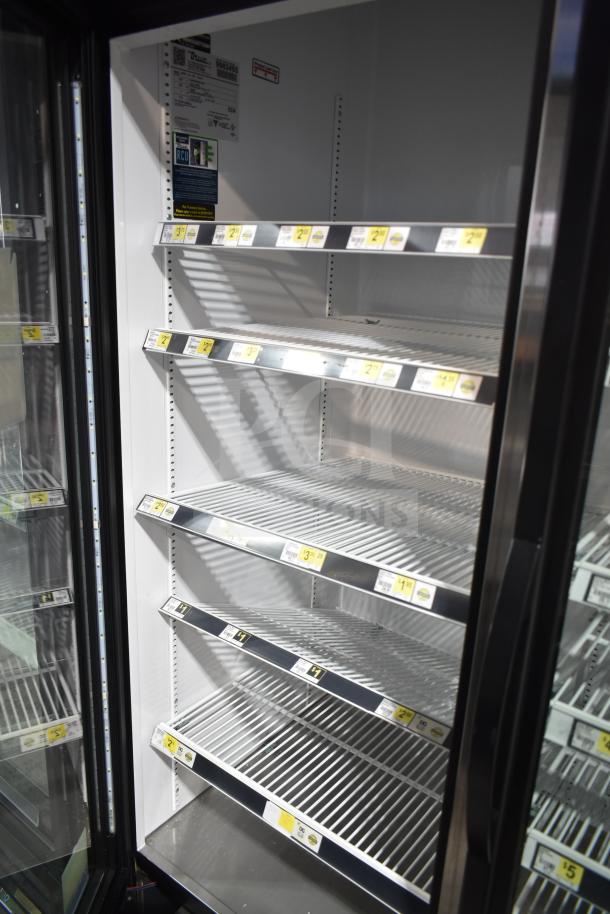 2021 True GDM-72-HC commercial cooler, 3-door, white interior, tested and working, 115 volts, 1 phase, energy-efficient.