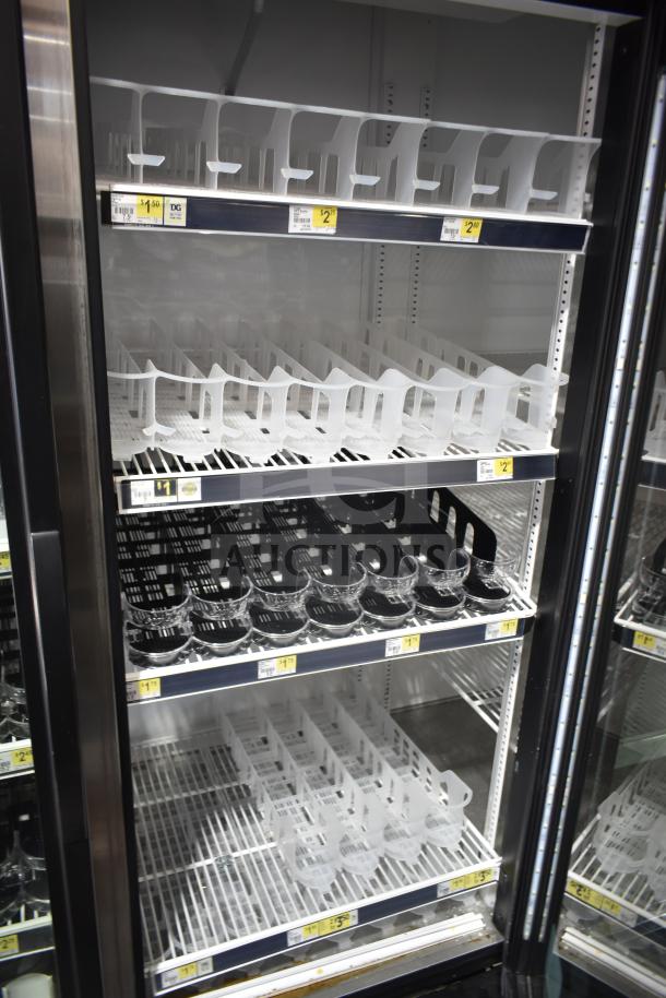 2020 True GDM-72-HC 3 Door Cooler Merchandiser, shelves visible, 115 volts, 1 phase, tested and working.