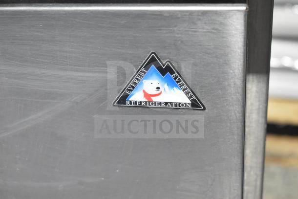Everest ETBR2-D4 commercial undercounter cooler with 4 drawers. Features Everest logo. 115 volts, 1 phase.