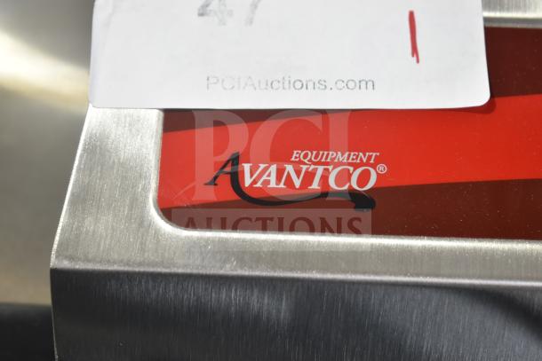 2025 Avantco 177IC1800 countertop induction range. Stainless steel build, 120V, 1-phase. Red Avantco label visible.