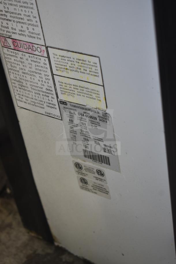 Torrey TEC130L-UL commercial deli display case label, showing model, voltage, and safety certifications.