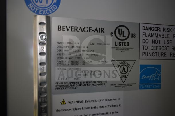BRAND NEW Beverage Air MT23-1 B Black Refrigerated Merchandiser, 29.5", LED, 115V, Energy Star labeled, model plaque visible.