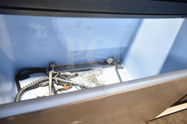 2019 Ice-O-Matic B110PS ice storage bin, 854 lb. capacity, interior view showing condition and components.