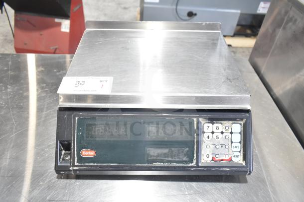 Berkel countertop food portioning scale, stainless steel, digital display, keypad, 115 volts, 1 phase, used condition.
