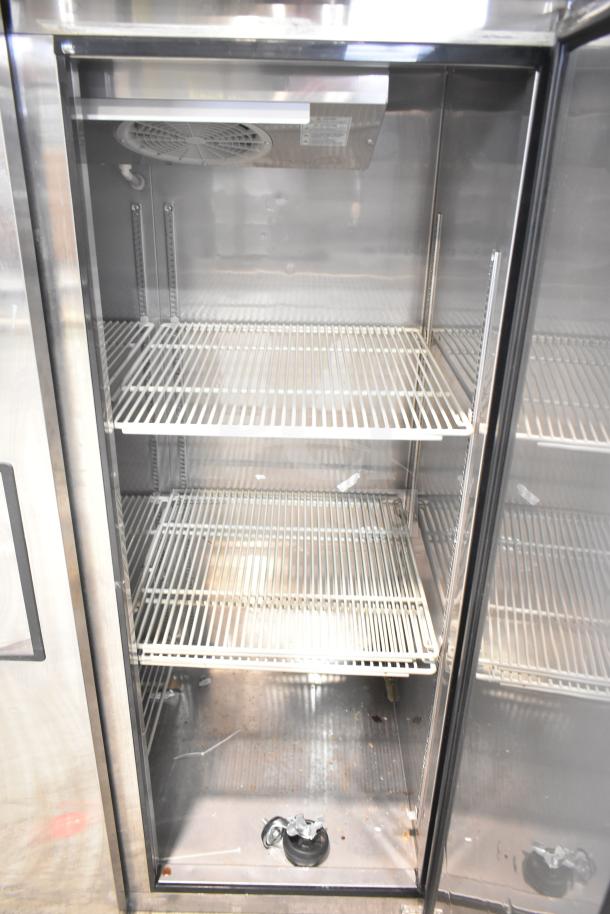 Turbo Air M3F47-2-N 2 Door Reach In Freezer, stainless steel, three shelves, 115V, 1 Phase, commercial use.