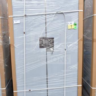 BRAND NEW Regency 600SMC48DDM Stainless Steel 48" Mop Sink Cabinet, scratch and dent, wrapped in protective packaging.