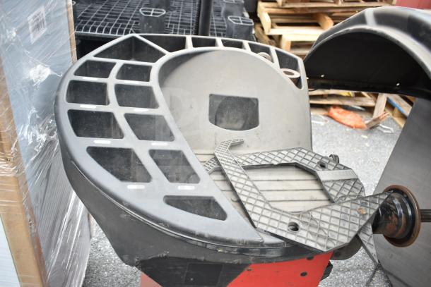 JohnBean Commercial Balancer, used condition, features multiple compartments and measuring tools, durable construction.