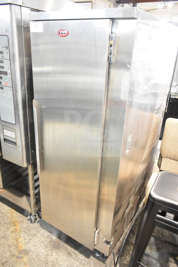 FWE TS-1633-36P commercial heated holding cabinet with casters, stainless steel, 120 volts. Excellent condition.