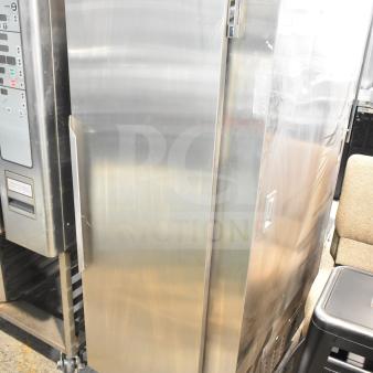 FWE TS-1633-36P commercial heated holding cabinet with casters, stainless steel, 120 volts. Excellent condition.