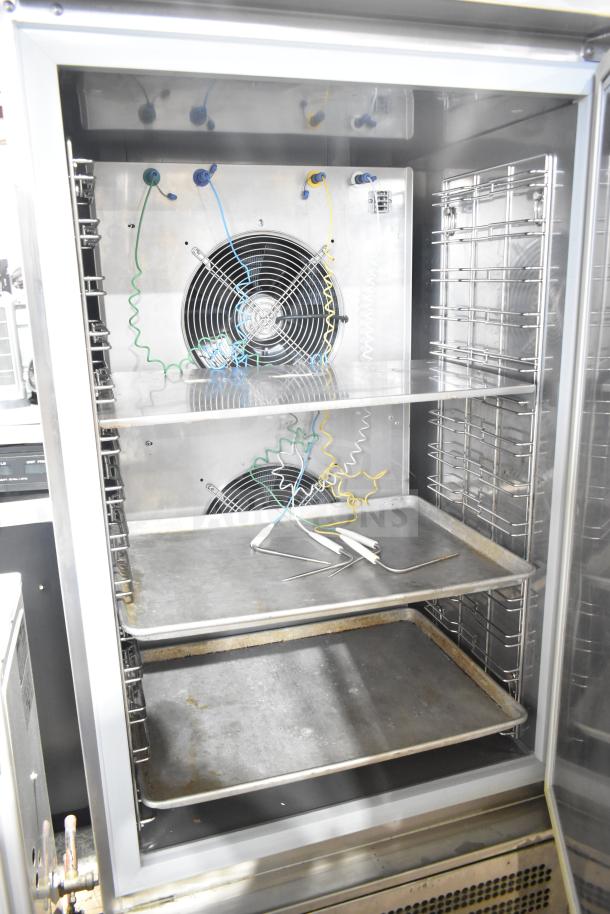 2023 Desmon GBF-15+ETL stainless steel commercial blast chiller with 4 probes. Features 220V, 3-phase power.