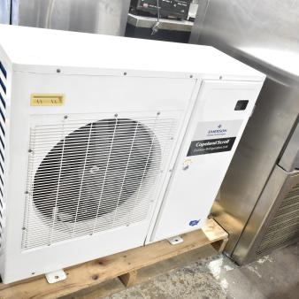 Copeland XFAM-010Z-TFC-081 condensing unit, 208-230V, 3-phase, excellent condition, visible branding and model on the unit.