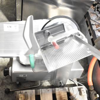 2017 Bizerba GSP H Commercial Countertop Meat Slicer, 120V, 1 Phase, excellent condition, with adjustment knobs and safety features.