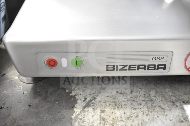 2017 Bizerba GSP H Commercial Meat Slicer, stainless steel, visible power controls, 120V, one phase, minor wear.
