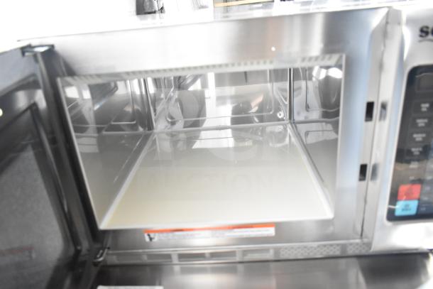 Brand new Solwave 180MW1800TH commercial microwave, 1.2 cu. ft. interior, push-button controls, stackable, 208/240V.