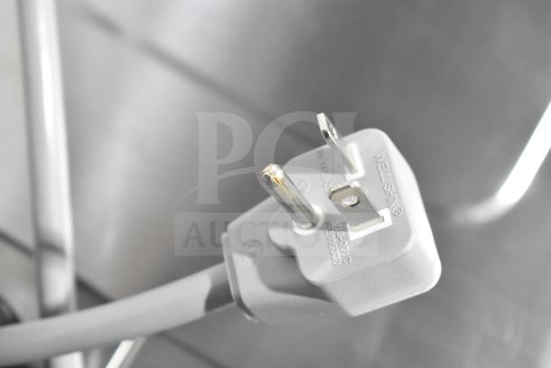 Plug detail of 2025 Solwave 180MW1800TH Stackable Commercial Microwave. 208/240V, 1 Phase. NEW condition, minor scratches.