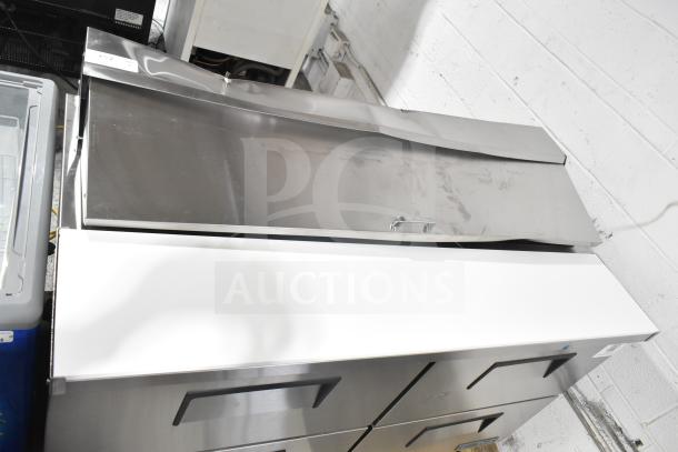 BRAND NEW True TSSU-60-16D-4-HC prep table, stainless steel, 4 drawers, 115V, scratch and dent visible.