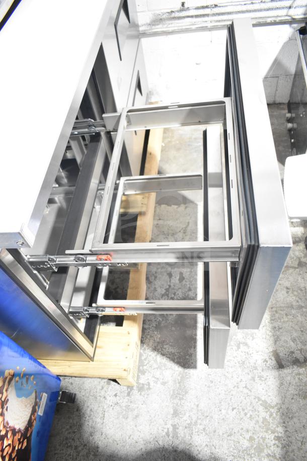 BRAND NEW 2026 True TSSU-60-16D-4-HC prep table with 4 drawers, 115V, 1 phase, featuring scratch and dent condition.