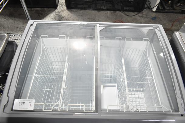 Hiron SD-300E Commercial Ice Cream Freezer Merchandiser, clear sliding doors, 115V, 1 phase, excellent condition.