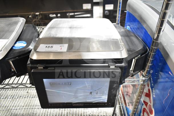 2016 Hobart HTi-7LH commercial food scale with screen damage, stainless steel platform, tested working, 120/208-240V, 1 Phase.