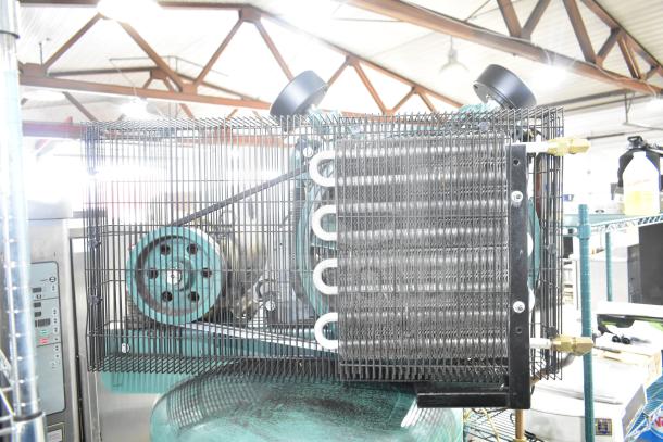 Champion 172-1 VR10-12 commercial air compressor, 460V, 3 phase, floor style, visible gauge and components, excellent condition.