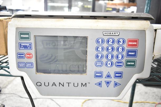 Hobart Quantum commercial food portioning scale, tested and working, 120 volts, 1 phase, with control panel and display.