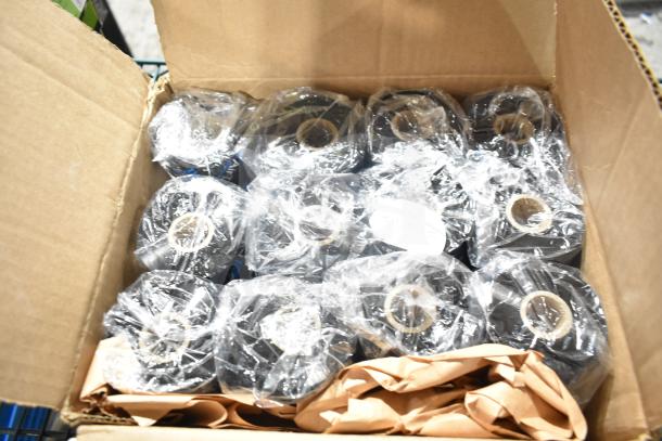 Cardboard box containing multiple wax ribbons, wrapped in clear plastic. Items appear new and unused.