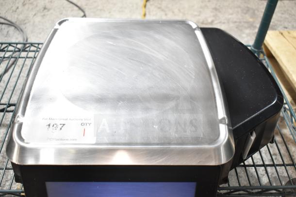 Hobart commercial countertop food portioning scale, stainless steel, tested and working, no power cord included.
