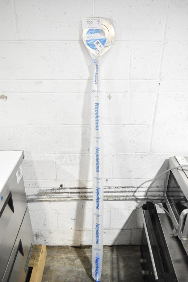 Brand new Napoletana paddle, scratch and dent condition. Still in original packaging with branding visible.