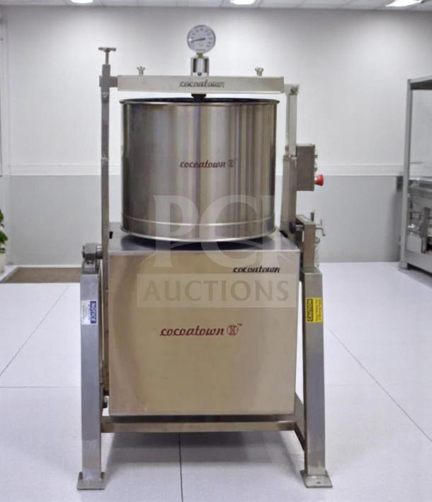 CocoaTown ECGC-65A-AV cacao grinder in outstanding condition, stainless steel, 220V, fully tested and operational.