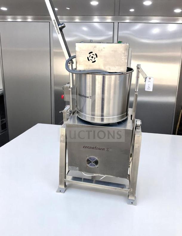 Outstanding condition CocoaTown ECGC-65A-AV cacao grinder, 220V, fully tested, operational, stainless steel build.