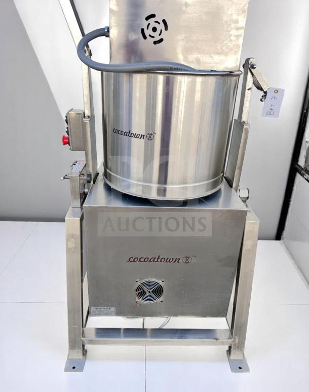 CocoaTown ECGC-65A-AV cacao grinder in outstanding condition, stainless steel finish, 220V, fully tested and operational.