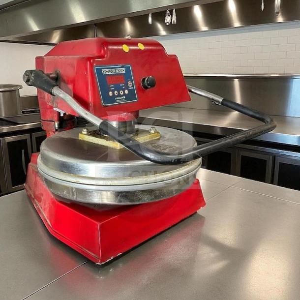 Proluxe DP1100 Dough Press, 18" commercial, red, 115V, fully tested, excellent condition, digital control panel.