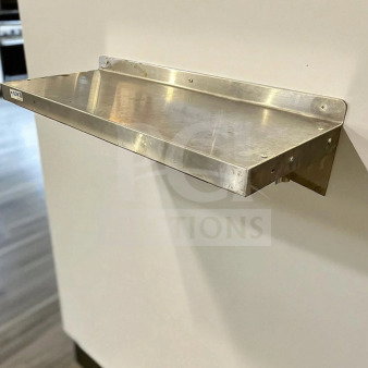 GSW USA WS-W1436 stainless steel wall mount shelf, 14"x36", with brackets; reliable condition, ready for installation.