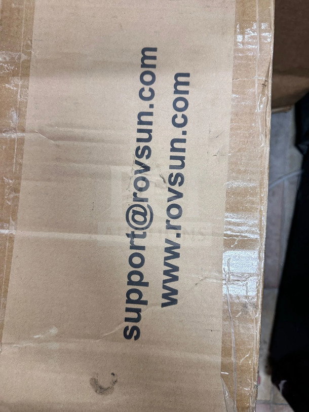 Pristine Zokop BD-40-E compact chest freezer, 1.1 cu. ft., 115V, in original box, never used. Box shows contact info for Rovsun.