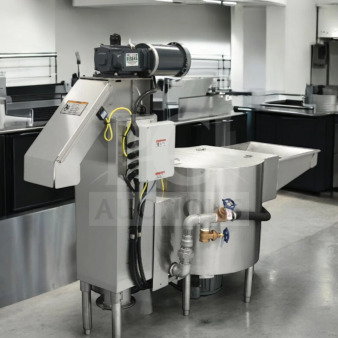 Hobart WPS-1260 Waste Pro Pulper/Extractor System, superb condition, 208/230V, fully tested, stainless steel, industrial use.