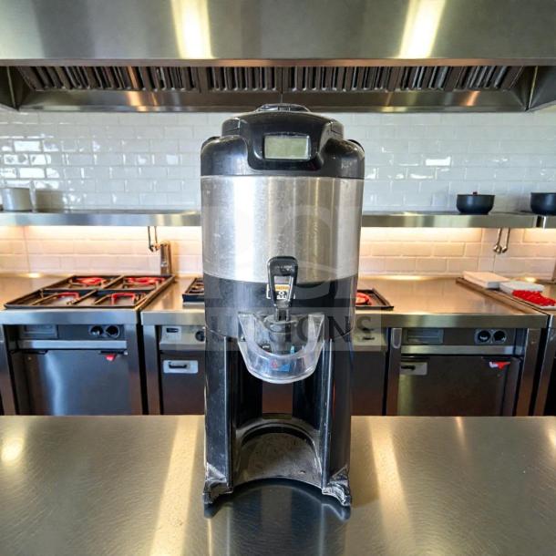 Bunn TF DSG2 Digital Beverage Server, 1.5-gallon capacity, stainless steel, with stand, outstanding condition, fully tested.