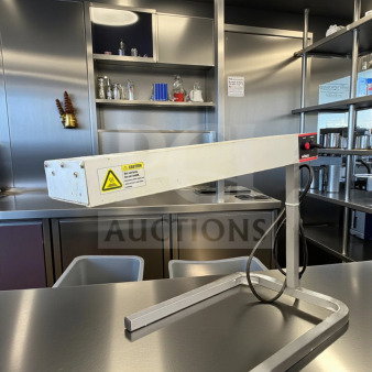Winco ESH-1 commercial infrared strip heater, 120V, 500W, in excellent condition with visible caution label.