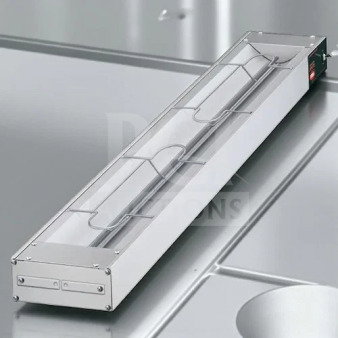 Hatco GRAH-60D Glo-Ray 60" aluminum dual high wattage infrared warmer, 6" spacer, toggle controls, 120V, 2,800W.