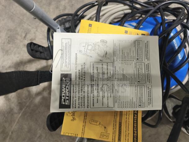 PowerStroke PS141913 Pressure Washer, tested working. Features visible manual and cables. Good condition.