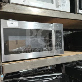 BRAND NEW SCRATCH AND DENT GE 1.7 cu ft Over-the-Range Sensor Microwave, model JVM6175YK6FS, with visible surface marks.
