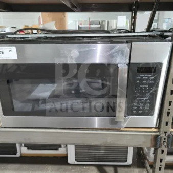 BRAND NEW GE 1.7 cu ft Over-the-Range Sensor Microwave Model JVM6175SK6SS on shelf, slight scratch and dent.